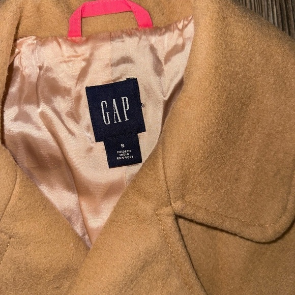Gap Classic Double Breasted Pea Coat Camel Size Small - Picture 7 of 10